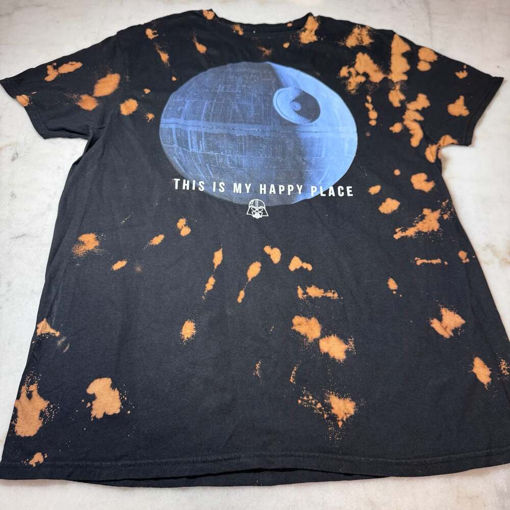 Star Wars Death Stars Bleached Graphic T-Shirt